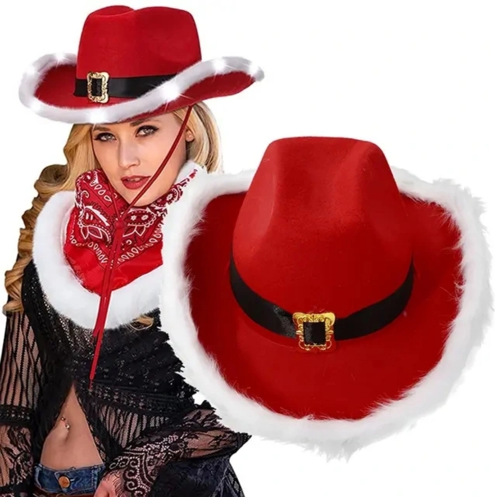 Christmas cowboy hat